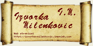 Izvorka Milenković vizit kartica
